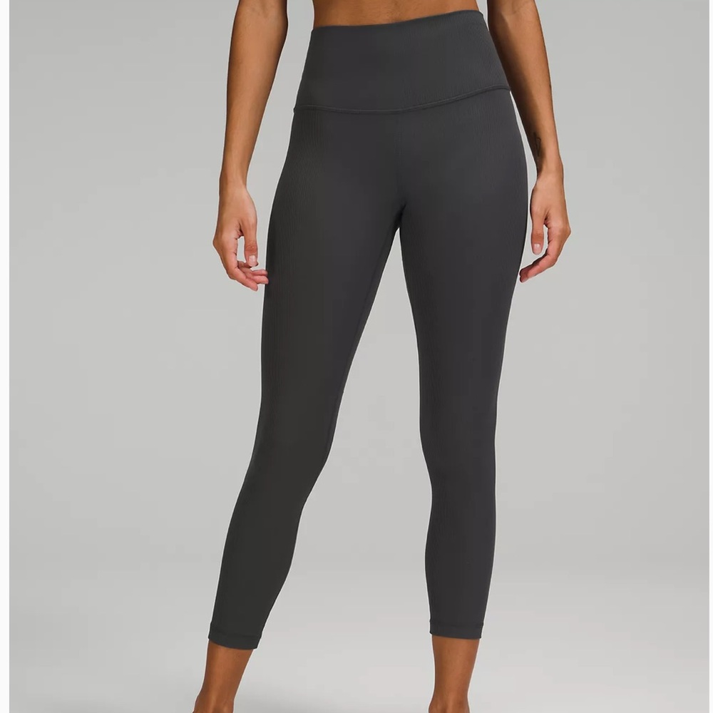lululemon Align Ribbed High-Rise Pant 25” in Graphite Grey